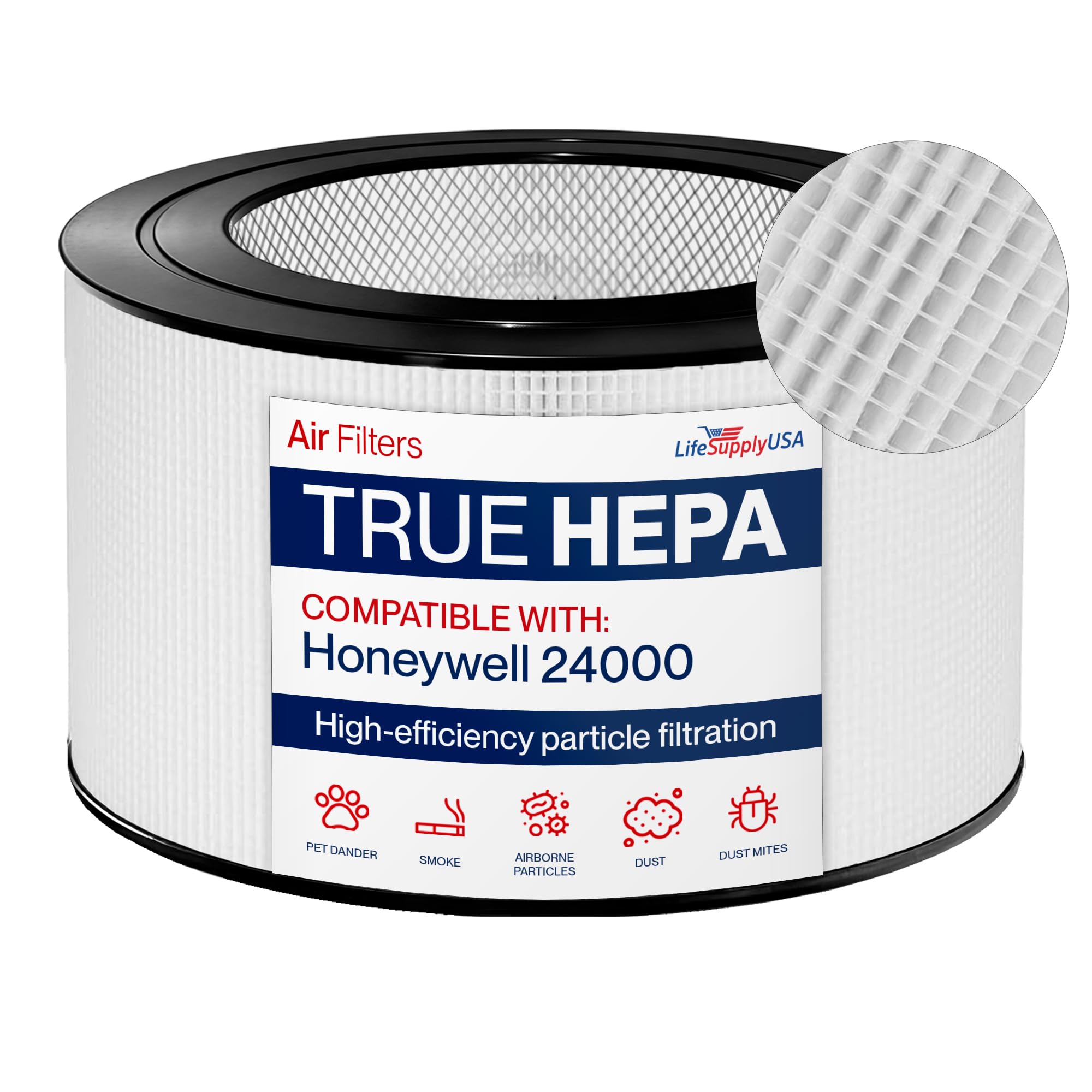 24000 HEPA Filter Replacement Compatible with Honeywell 24500 50250-S