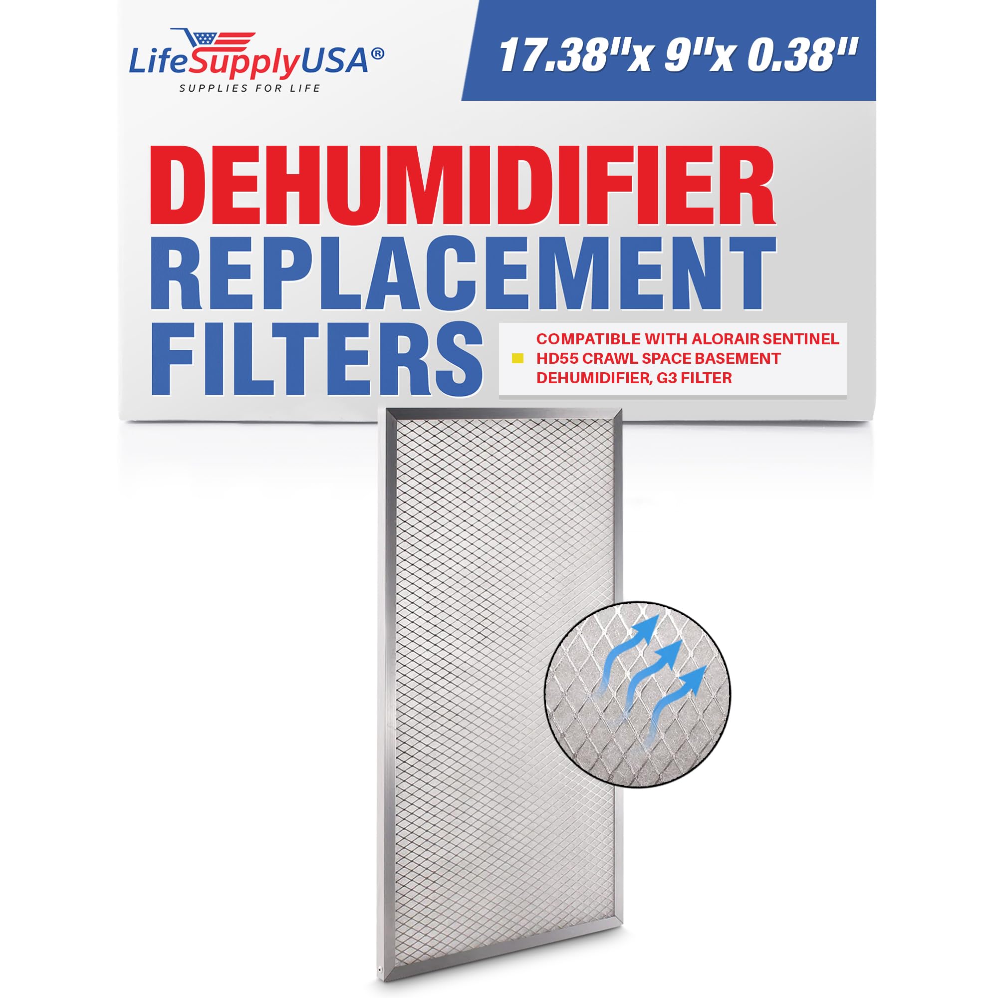 Replacement Filter AlorAir Sentinel HD55 Crawl Space Basement