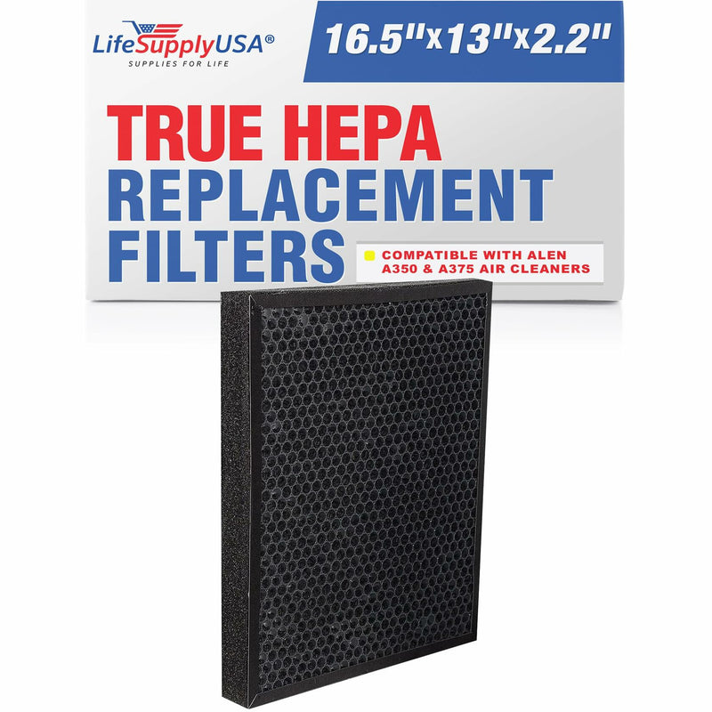True HEPA Air Cleaner Filter Replacement Compatible with Alen BF25A HEPA-Pure HEPA-Fresh A350, A375 Air Cleaner by LifeSupplyUSA