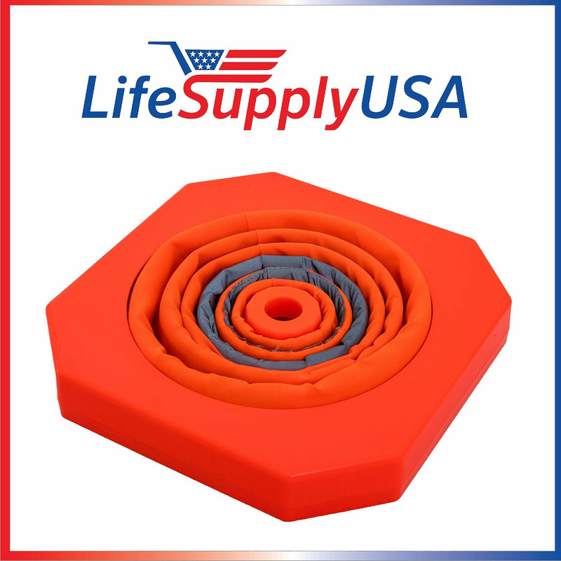 (40-Pack) 15.5'' Collapsible Reflective Traffic Cones with LED Light Lamp Topper, Multi Purpose Pop Up Extendable Road Safety Cone by LifeSupplyUSA