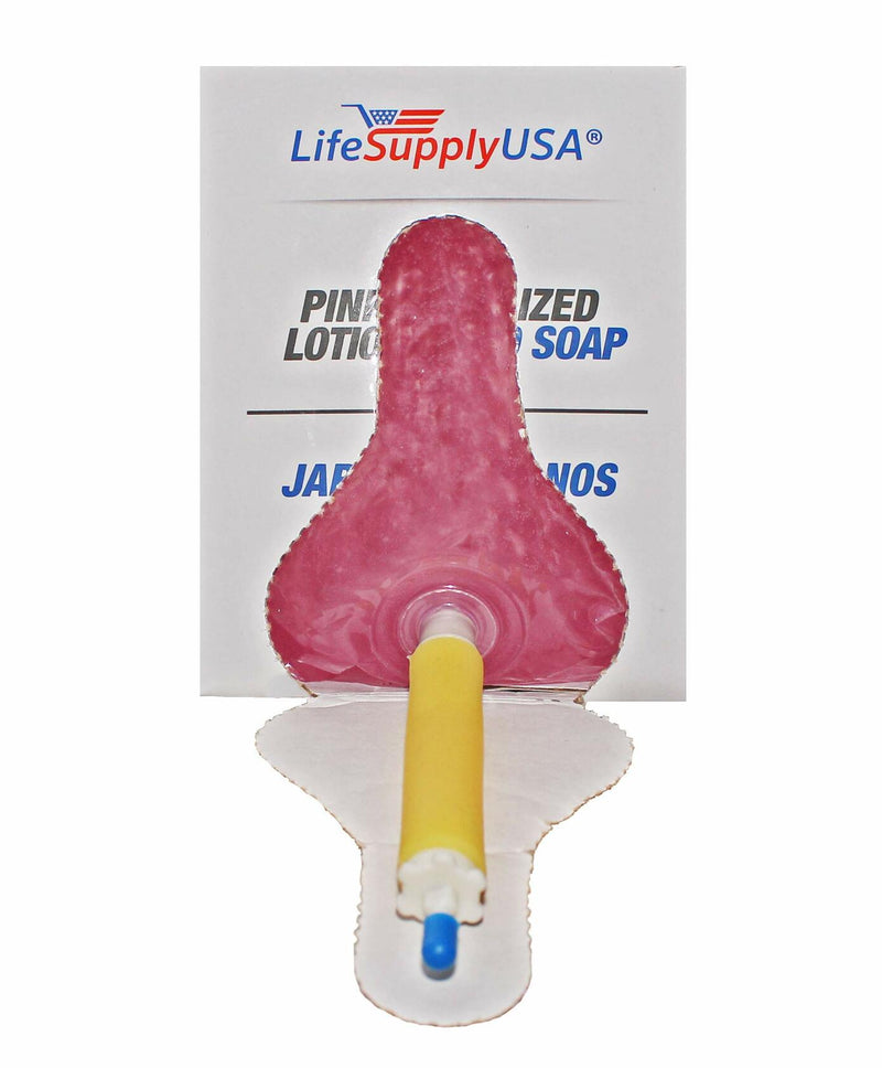 LifeSupplyUSA Case of 48 Pink Pearlized Liquid Lotion Hand Wash Soap 800-ml Dispenser - Refill Pouch Bags