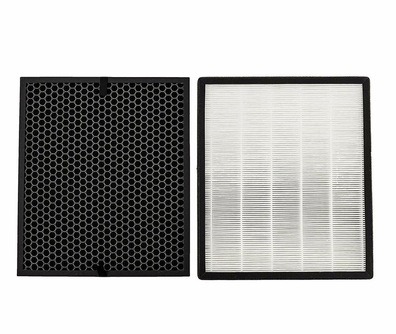 LifeSupplyUSA 2-in-1 True HEPA Air Cleaner Replacement Filter + Activated Carbon Charcoal Compatible with Levoit LV-PUR131, LV-PUR131-RF Air Purifiers (3-Pack)
