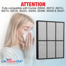 30940 True HEPA Filter Replacement Compatible with Hunter 30210 30214 30215 30216 30225 30260 30398 30400 30401 Air Purifiers by LifeSupplyUSA - 1-Pack