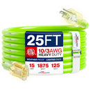 Outdoor/Indoor Extension Cord Heavy Duty 3 Prong SJTW, Waterproof, ETL Listed Flexible Cold-Resistant Long Power Cord by LifeSupplyUSA