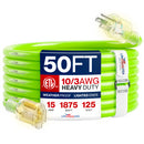 Outdoor/Indoor Extension Cord Heavy Duty 3 Prong SJTW, Waterproof, ETL Listed Flexible Cold-Resistant Long Power Cord by LifeSupplyUSA