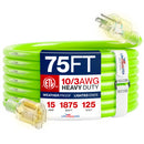 Outdoor/Indoor Extension Cord Heavy Duty 3 Prong SJTW, Waterproof, ETL Listed Flexible Cold-Resistant Long Power Cord by LifeSupplyUSA
