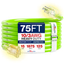 Outdoor/Indoor Extension Cord Heavy Duty 3 Prong SJTW, Waterproof, Flexible Cold-Resistant Long Power Cord by LifeSupplyUSA