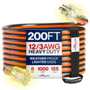 Outdoor/Indoor Extension Cord Heavy Duty 3 Prong SJTW, Waterproof, Flexible Cold-Resistant Long Power Cord by LifeSupplyUSA