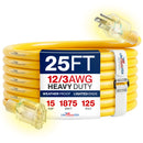 Outdoor/Indoor Extension Cord Heavy Duty 3 Prong SJTW, Waterproof, Flexible Cold-Resistant Long Power Cord by LifeSupplyUSA