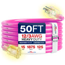 Outdoor/Indoor Extension Cord Heavy Duty 3 Prong SJTW, Waterproof, Flexible Cold-Resistant Long Power Cord by LifeSupplyUSA