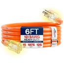 Outdoor/Indoor Extension Cord Heavy Duty 3 Prong SJTW, Waterproof, Flexible Cold-Resistant Long Power Cord by LifeSupplyUSA
