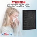 3000 Carbon Filter Replacement Compatible with Air Doctor AD3000 / AD3500 Carbon Gas Trap VOC Air Cleaner by LifeSupplyUSA - Carbon
