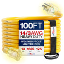 Outdoor/Indoor Extension Cord Heavy Duty 3 Prong SJTW, Waterproof, Flexible Cold-Resistant Long Power Cord by LifeSupplyUSA