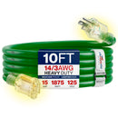 Outdoor/Indoor Extension Cord Heavy Duty 3 Prong SJTW, Waterproof, Flexible Cold-Resistant Long Power Cord by LifeSupplyUSA
