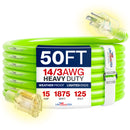 Outdoor/Indoor Extension Cord Heavy Duty 3 Prong SJTW, Waterproof, Flexible Cold-Resistant Long Power Cord by LifeSupplyUSA