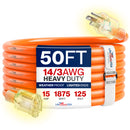 Outdoor/Indoor Extension Cord Heavy Duty 3 Prong SJTW, Waterproof, Flexible Cold-Resistant Long Power Cord by LifeSupplyUSA