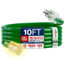 Outdoor/Indoor Extension Cord Heavy Duty 3 Prong SJTW, Waterproof, ETL Listed Flexible Cold-Resistant Long Power Cord by LifeSupplyUSA