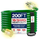 Outdoor/Indoor Extension Cord Heavy Duty 3 Prong SJTW, Waterproof, Flexible Cold-Resistant Long Power Cord by LifeSupplyUSA