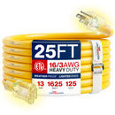 Outdoor/Indoor Extension Cord Heavy Duty 3 Prong SJTW, Waterproof, ETL Listed Flexible Cold-Resistant Long Power Cord by LifeSupplyUSA