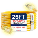 Outdoor/Indoor Extension Cord Heavy Duty 3 Prong SJTW, Waterproof, Flexible Cold-Resistant Long Power Cord by LifeSupplyUSA