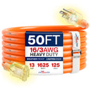 Outdoor/Indoor Extension Cord Heavy Duty 3 Prong SJTW, Waterproof, Flexible Cold-Resistant Long Power Cord by LifeSupplyUSA