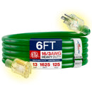 Outdoor/Indoor Extension Cord Heavy Duty 3 Prong SJTW, Waterproof, ETL Listed Flexible Cold-Resistant Long Power Cord by LifeSupplyUSA