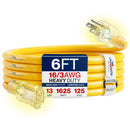 Outdoor/Indoor Extension Cord Heavy Duty 3 Prong SJTW, Waterproof, Flexible Cold-Resistant Long Power Cord by LifeSupplyUSA