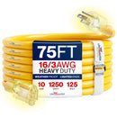 Outdoor/Indoor Extension Cord Heavy Duty 3 Prong SJTW, Waterproof, Flexible Cold-Resistant Long Power Cord by LifeSupplyUSA