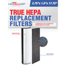 LifeSupplyUSA Complete Replacement Filter Set (1 True HEPA Air Cleaner Replacement Filter + 1 Carbon Filter) Compatible with PureZone PEAIRTWR Elite Tower Air Purifiers - 1-Pack