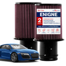 E-0669 Engine Air Filter Replacement Washable/Reusable Compatible with 2009-2015 Audi R8 and Lamborghini Gallardo LP550-2, LP560-4, & LP570-4 by LifeSupplyUSA