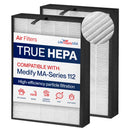 MA-112 3-in-1 True HEPA Filter + Pre-Filter + Carbon Filter Compatible with Medify MA Series 112 Air Purifiers
