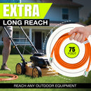 75ft Outdoor/Indoor Extension Cord 14/3 Gauge Heavy Duty 3 Prong SJTW, Waterproof, Flexible Cold-Resistant Long Power Cord,125 Amp 1625W, Orange by LifeSupplyUSA (3-Pack) - 14 Gauge,75 FT,Orange
