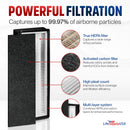 AER1 / 16216 4 True HEPA Filter + 8 Carbon Pre-Filter Replacement Compatible with Holmes HAPF300 & HAPF30 (Type D) and Bionaire BAP536/BAP516 by LifeSupplyUSA - 4 Pack,4 Hepa + 8 Carbon