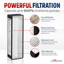 AT-OFL HEPA Filter Replacement Compatible with HoMedics Tower Air Purifiers AT-PET01, AT-PET02, AR-15, AR-25, AR-35, AR-45 by LifeSupplyUSA - 1 Pack