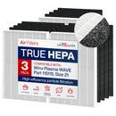 115115 HEPA Filter A Replacement + Carbon Pre-Filters for C535, 5300, 5300-2, 5500, 5500-2, 6300, 6300-2, P300, AM90, C909, 9800 For Winix Air Purifier Filter Replacement Size 21 by LifeSupplyUSA