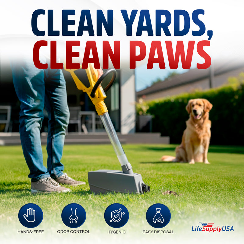 Pet Waste Vacuum Pooper Scooper for Dogs, Portable Electric Dog Poop S