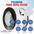 29500 HEPA Filter Replacement Compatible with Honeywell Enviracaire 50300 50311 53000 53001 64500 Air Purifiers Kenmore 83163 83168 83188 by LifeSupplyUSA - 1-Pack