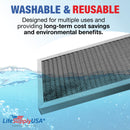 LifeSupplyUSA 10x20x1 Electrostatic Air Filter, MERV 8, Washable, Reusable Furnace AC/HVAC Filter, Energy Saving, Easy to Clean, Long-Lasting - 1-Pack,10" x 20" x 1"