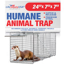 LifeSupplyUSA Heavy Duty Catch Release Medium Live Humane Animal Cage Trap for Rats, Squirrels, Chipmunks, Weasels and Other Similar Sized Animals 24x7x7 - 1-Pack,24 x 7 x 7 (Collapsible)
