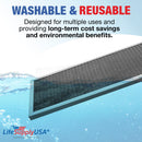 LifeSupplyUSA 12x30x1 Electrostatic Air Filter, MERV 8, Washable, Reusable Furnace AC/HVAC Filter, Energy Saving, Easy to Clean, Long-Lasting - 1-Pack,12" x 30" x 1"