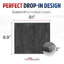 Premium Cabin Air Filter Replacement CP134 (CF10134) with Activated Carbon Washable/Reusable Compatible with Honda & Acura Vehicles by LifeSupplyUSA