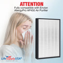 LifeSupplyUSA True HEPA Filter Replacement Compatible with Envion AllergyPro AP450 Air Purifier - 1-Pack