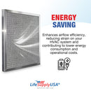 LifeSupplyUSA 16x20x1 Electrostatic Air Filter, MERV 8, Washable, Reusable Furnace AC/HVAC Filter, Energy Saving, Easy to Clean, Long-Lasting - 16" x 20" x 1",1-Pack