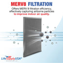 LifeSupplyUSA 16x24x1 Electrostatic Air Filter, MERV 8, Washable, Reusable Furnace AC/HVAC Filter, Energy Saving, Easy to Clean, Long-Lasting (3-Pack) - 3-Pack,16" x 24" x 1"