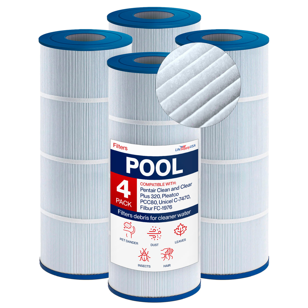 4 Pack Pool Filter Cartridge 20
