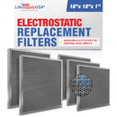 LifeSupplyUSA 18x18x1 Electrostatic Air Filter, MERV 8, Washable, Reusable Furnace AC/HVAC Filter, Energy Saving, Easy to Clean, Long-Lasting - 1-Pack,18" x 18" x 1"