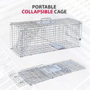 LifeSupplyUSA Heavy Duty Catch Release Medium Live Humane Animal Cage Trap for Rats, Squirrels, Chipmunks, Weasels and Other Similar Sized Animals 24x7x7 - 1-Pack,24 x 7 x 7 (Collapsible)
