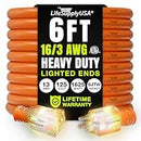 Outdoor/Indoor Extension Cord Heavy Duty 3 Prong SJTW, Waterproof, ETL Listed Flexible Cold-Resistant Long Power Cord by LifeSupplyUSA