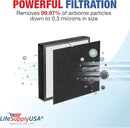 LifeSupplyUSA True HEPA Filter Replacement Compatible with Alen Air BreatheSmart BF35 Air Purifier