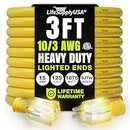 Power Extension Cord, Indoor Outdoor, Heavy Duty, 3 Prong SJTW, ETL, 10 Gauge